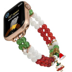 Dây đồng hồ chuỗi hạt Giáng Sinh rộng 14mm, dành cho Apple Watch 46mm / 49mm / 45mm / 44mm, dành cho Apple Watch 42mm / 41mm / 40mm / 38mm