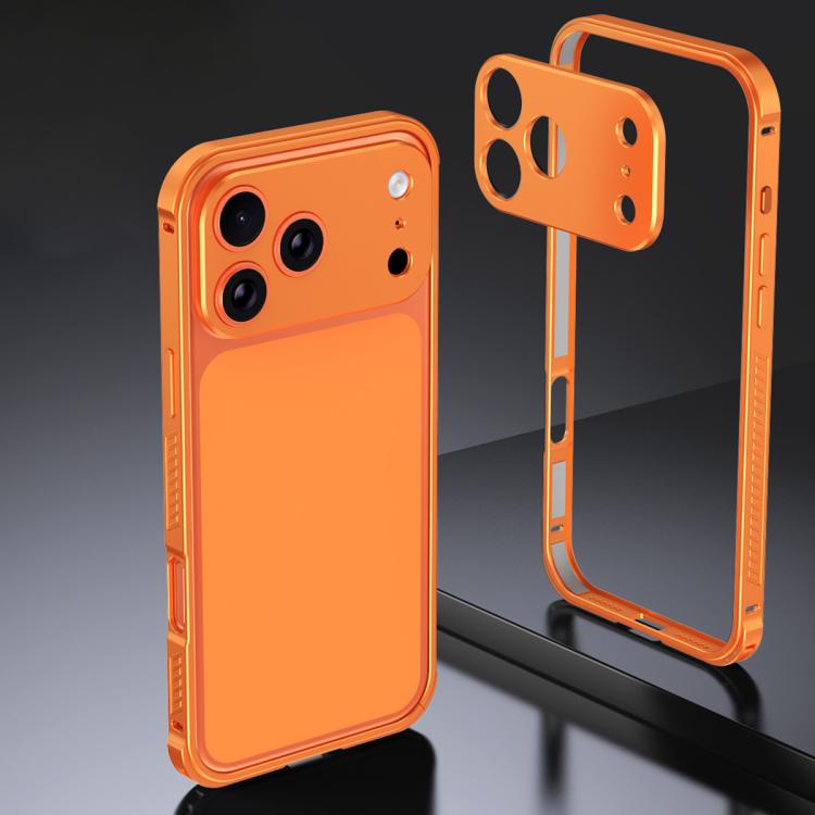 Ốp khung kim loại chống trượt hai mặt Armor có nắp che ống kính, dành cho iPhone 17 Pro Max, dành cho iPhone 17 Pro, dành cho iPhone 17, dành cho iPhone 16 Pro Max, dành cho iPhone 16 Pro, dành cho iPhone 16