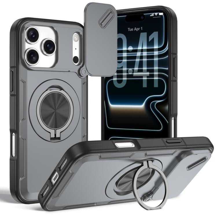 Camshield Rotation Holder MagSafe Phone Case, For iPhone 17e / 16e, For iPhone 17 Pro Max, For iPhone 17 Pro, For iPhone 17, For iPhone 16 Pro Max, For iPhone 16 Pro, For iPhone 16 Plus, For iPhone 16