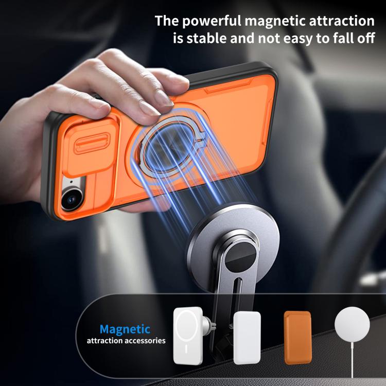 Camshield Rotation Holder MagSafe Phone Case, For iPhone 17e / 16e, For iPhone 17 Pro Max, For iPhone 17 Pro, For iPhone 17, For iPhone 16 Pro Max, For iPhone 16 Pro, For iPhone 16 Plus, For iPhone 16