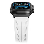 Dây đồng hồ silicone khóa chốt màu đen, dành cho Apple Watch 46mm / 49mm / 45mm / 44mm, dành cho Apple Watch 42mm / 41mm / 40mm / 38mm