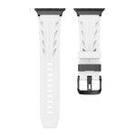 Dây đồng hồ silicone khóa chốt màu đen, dành cho Apple Watch 46mm / 49mm / 45mm / 44mm, dành cho Apple Watch 42mm / 41mm / 40mm / 38mm