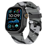 Dây đồng hồ silicone khóa chốt màu đen, dành cho Apple Watch 46mm / 49mm / 45mm / 44mm, dành cho Apple Watch 42mm / 41mm / 40mm / 38mm