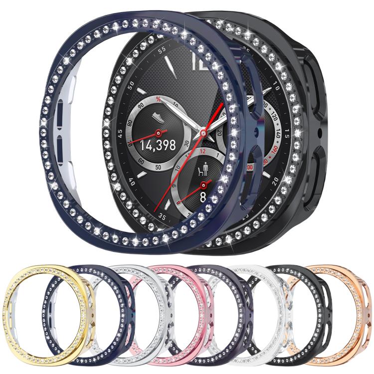 Vỏ bảo vệ đồng hồ PC rỗng hàng đơn kim cương xDfind, Dành cho Samsung Galaxy Watch8 44mm, Dành cho Samsung Galaxy Watch8 40mm