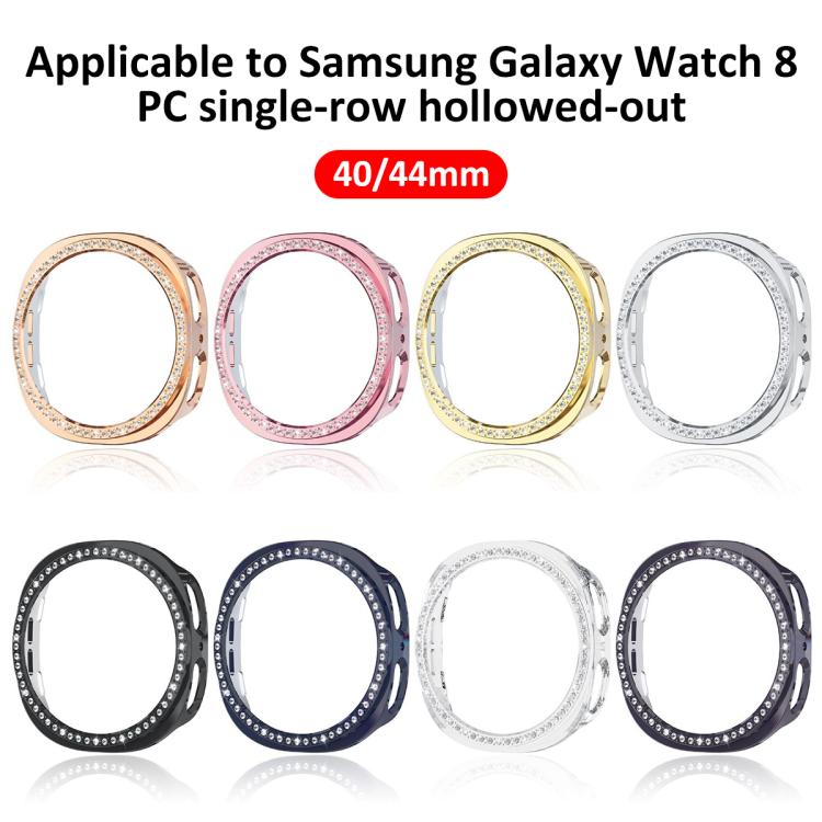 Vỏ bảo vệ đồng hồ PC rỗng hàng đơn kim cương xDfind, Dành cho Samsung Galaxy Watch8 44mm, Dành cho Samsung Galaxy Watch8 40mm