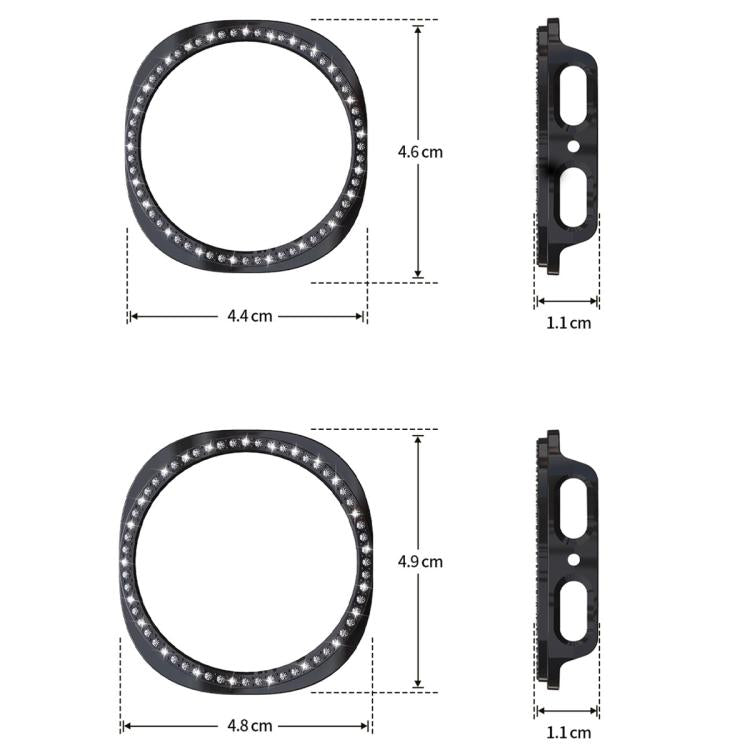 Vỏ bảo vệ đồng hồ PC rỗng hàng đơn kim cương xDfind, Dành cho Samsung Galaxy Watch8 44mm, Dành cho Samsung Galaxy Watch8 40mm