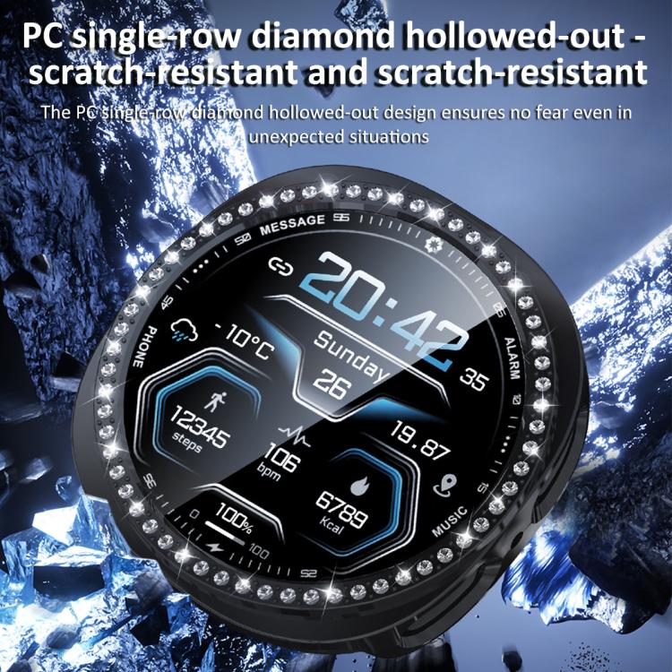 Vỏ bảo vệ đồng hồ PC rỗng hàng đơn kim cương xDfind, Dành cho Samsung Galaxy Watch8 44mm, Dành cho Samsung Galaxy Watch8 40mm