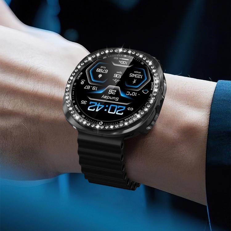 Vỏ bảo vệ đồng hồ PC rỗng hàng đơn kim cương xDfind, Dành cho Samsung Galaxy Watch8 44mm, Dành cho Samsung Galaxy Watch8 40mm