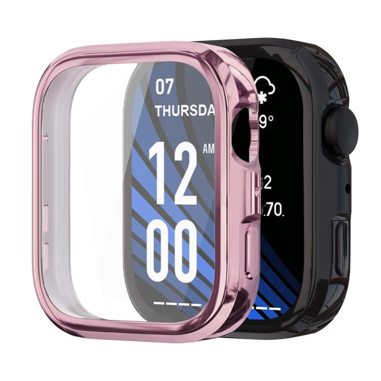 xDfind Plating Tempered Film Integrated TPU Watch Protective Cover, For Huawei Watch Fit 4 Pro, For Huawei Watch Fit 4