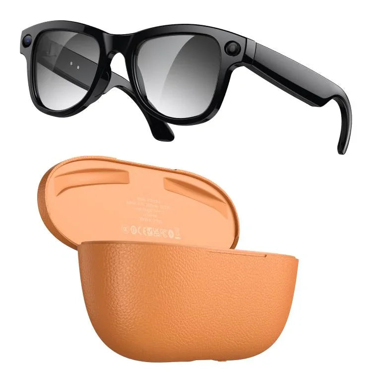 Kính Thông Minh AI M02 Ultra Camera 8MP Tròng Kính Chuyển Màu, với Hộp Sạc Màu Đen, với Hộp Sạc Màu Nâu