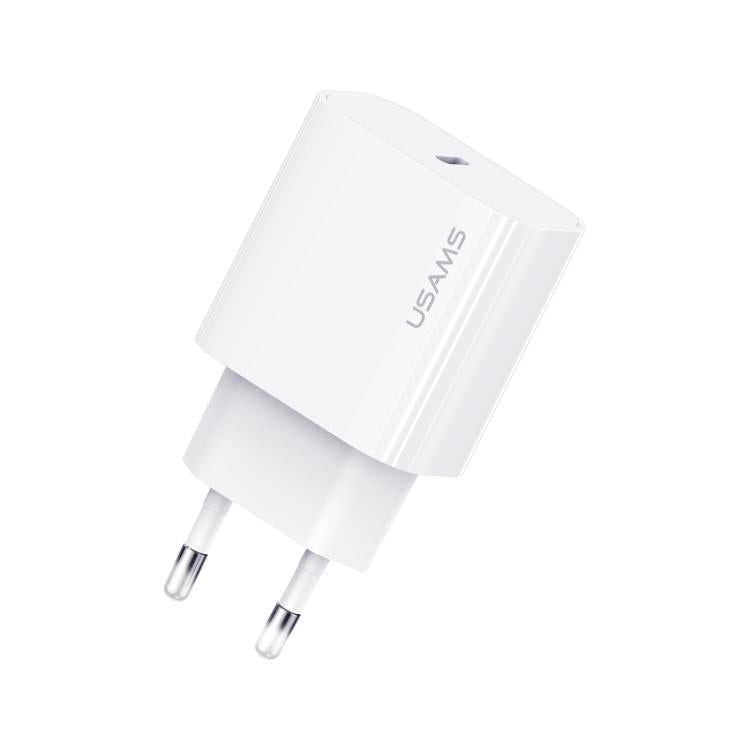 Bộ sạc nhanh cổng USB-C / Type-C đơn USAMS CC226 T65 PD20W, phích cắm EU, CC226