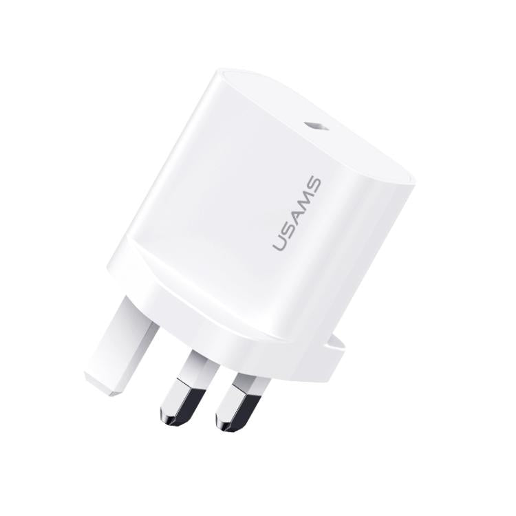 Bộ sạc nhanh cổng USB-C / Type-C đơn USAMS CC227 T65 PD20W, phích cắm UK, CC227