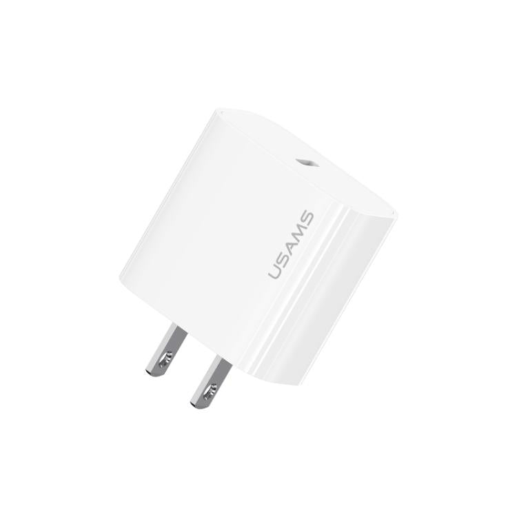Bộ sạc nhanh cổng USB-C / Type-C đơn USAMS CC228 T65 PD20W, phích cắm US, CC228