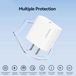 USAMS CC228 T65 PD20W USB-C / Type-C Single Port Fast Charger, US Plug, CC228
