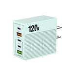 Bộ sạc đa cổng ADC-F007 120W 3xType-C Dual USB, phích cắm Mỹ, phích cắm EU, phích cắm Anh