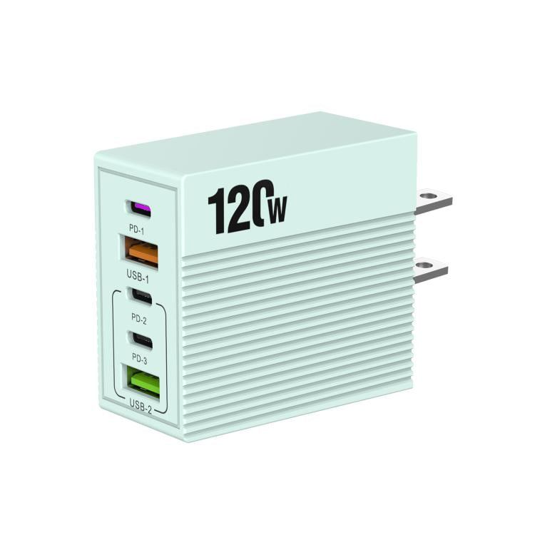 Bộ sạc đa cổng ADC-F007 120W 3xType-C Dual USB, phích cắm Mỹ, phích cắm EU, phích cắm Anh