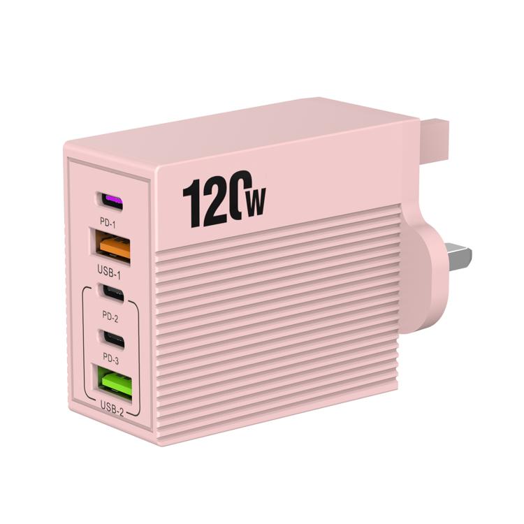 Bộ sạc đa cổng ADC-F007 120W 3xType-C Dual USB, phích cắm Mỹ, phích cắm EU, phích cắm Anh