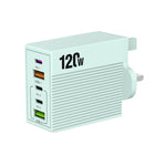 Bộ sạc đa cổng ADC-F007 120W 3xType-C Dual USB, phích cắm Mỹ, phích cắm EU, phích cắm Anh