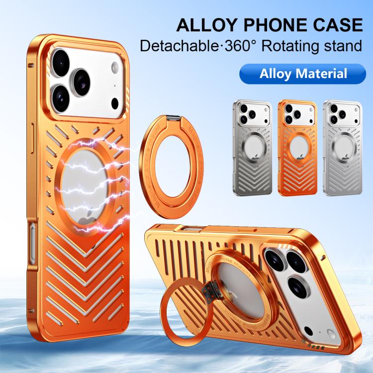 Ốp lưng điện thoại kim loại MagSafe giữ nam châm làm mát, dành cho iPhone 17 Pro Max, dành cho iPhone 17 Pro, dành cho iPhone 17