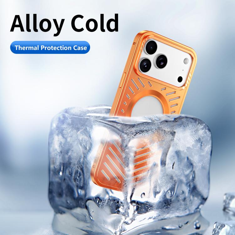 Ốp lưng điện thoại kim loại MagSafe giữ nam châm làm mát, dành cho iPhone 17 Pro Max, dành cho iPhone 17 Pro, dành cho iPhone 17