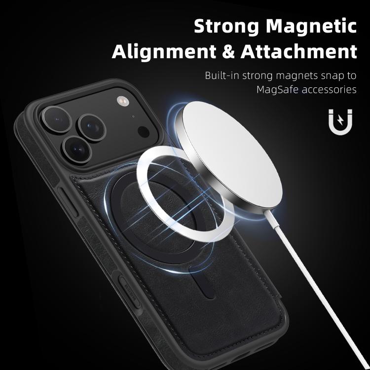 Ốp lưng điện thoại da Linton MagSafe, dành cho iPhone 17 Pro Max, iPhone 17 Pro, iPhone 17, iPhone Air