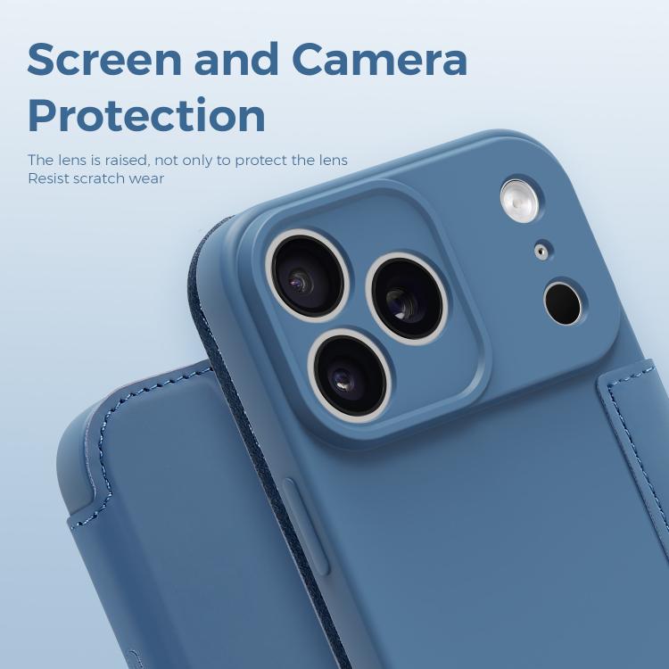 Ốp lưng điện thoại giả da cảm giác da lỏng có khe đựng thẻ, dành cho iPhone 17 Pro Max, iPhone 17 Pro, iPhone 17, iPhone Air