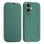 Ốp lưng điện thoại giả da cảm giác da lỏng có khe đựng thẻ, dành cho iPhone 17 Pro Max, iPhone 17 Pro, iPhone 17, iPhone Air