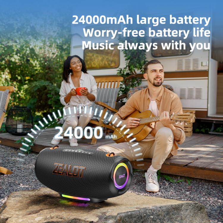 Loa Bluetooth ngoài trời màu sắc rực rỡ Zealot S127 100W
