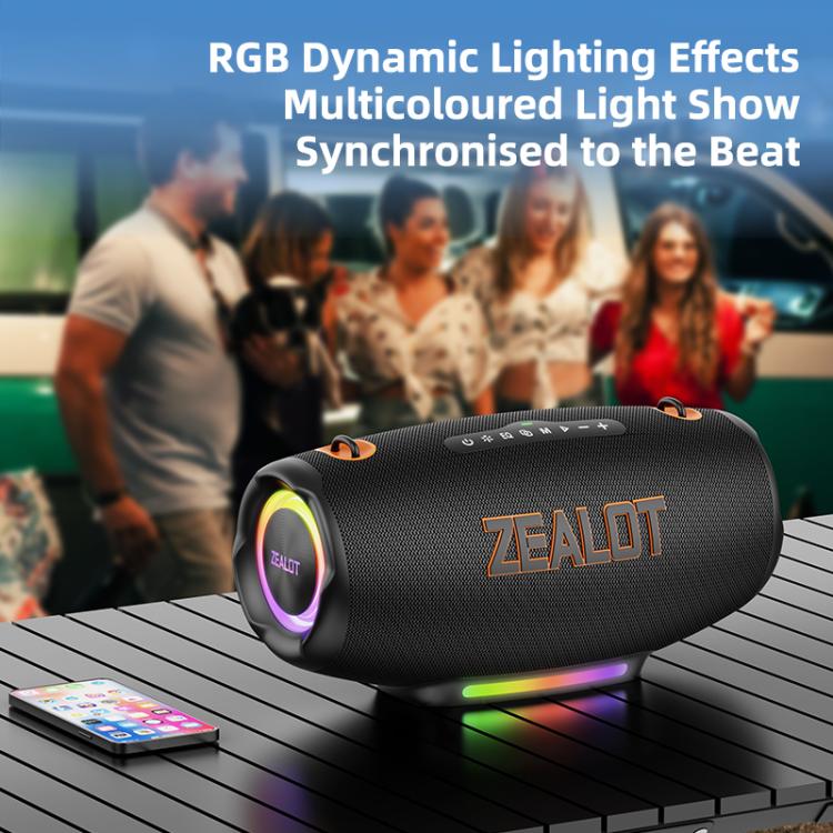 Loa Bluetooth ngoài trời màu sắc rực rỡ Zealot S127 100W