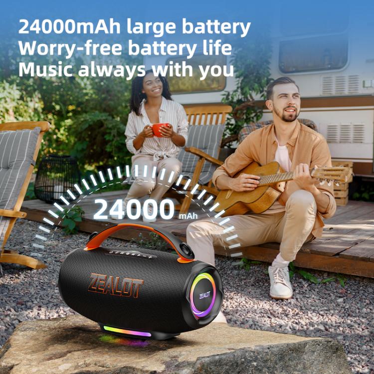 Loa Bluetooth ngoài trời cầm tay RGB Zealot S167 100W