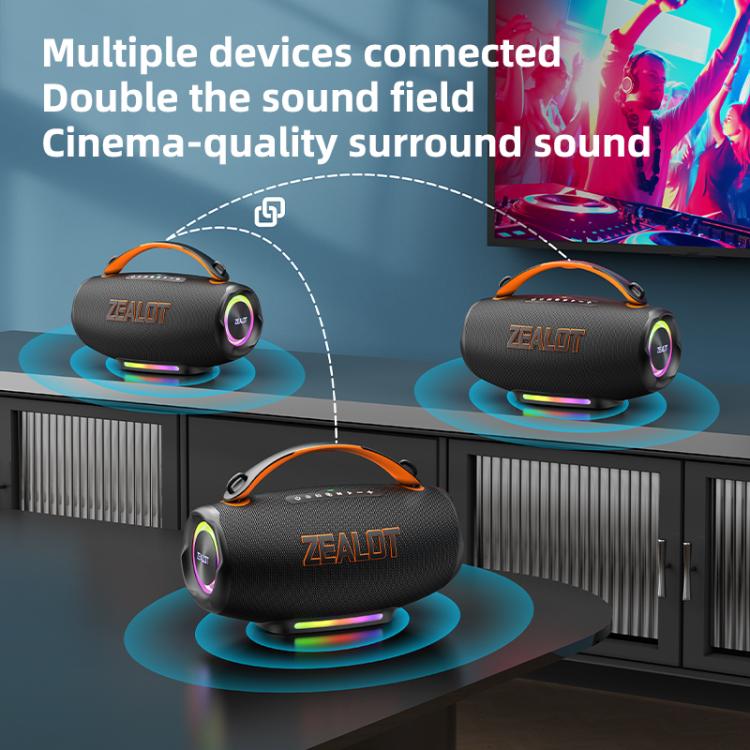 Loa Bluetooth ngoài trời cầm tay RGB Zealot S167 100W