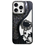 Ốp lưng điện thoại TPU mạ điện khắc rỗng hoa sen đính đá lấp lánh, dành cho iPhone 17 Pro Max, iPhone 17 Pro, iPhone 17, iPhone 16 Pro Max, iPhone 16 Pro, iPhone 16, iPhone 15 Pro Max, iPhone 15 Pro