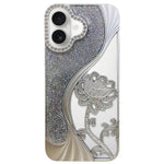 Ốp lưng điện thoại TPU mạ điện khắc rỗng hoa sen đính đá lấp lánh, dành cho iPhone 15, iPhone 14, iPhone 14 Pro, iPhone 14 Pro Max, iPhone 13 Pro Max, iPhone 13 Pro, iPhone 13, iPhone 12
