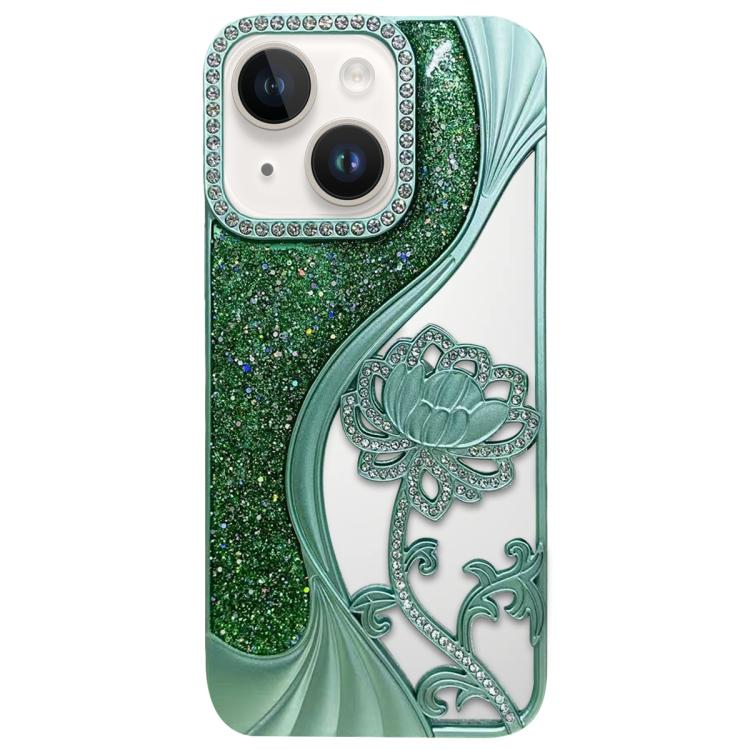 Ốp lưng điện thoại TPU mạ điện khắc rỗng hoa sen đính đá lấp lánh, dành cho iPhone 12 Pro Max, iPhone 12 Pro, iPhone 11 Pro Max, iPhone 11