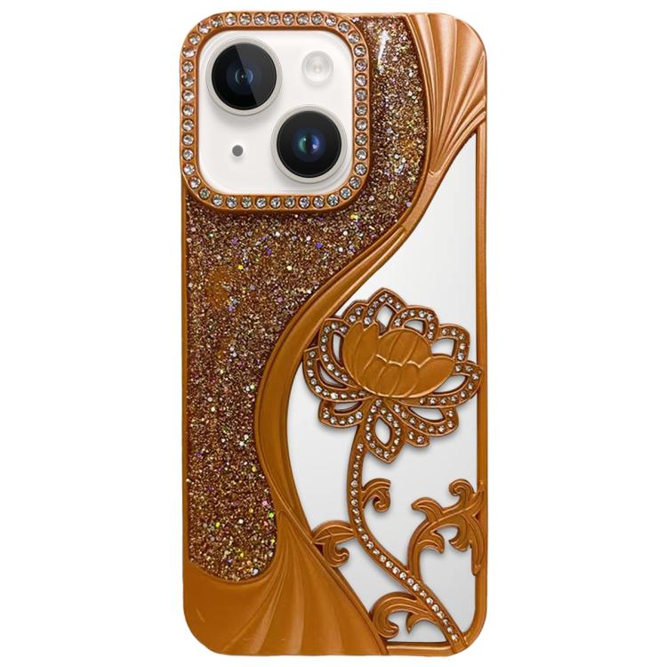 Ốp lưng điện thoại TPU mạ điện khắc rỗng hoa sen đính đá lấp lánh, dành cho iPhone 12 Pro Max, iPhone 12 Pro, iPhone 11 Pro Max, iPhone 11