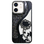 Ốp lưng điện thoại TPU mạ điện khắc rỗng hoa sen đính đá lấp lánh, dành cho iPhone 12 Pro Max, iPhone 12 Pro, iPhone 11 Pro Max, iPhone 11