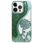 Ốp lưng điện thoại TPU mạ điện khắc rỗng hoa sen đính đá lấp lánh, dành cho iPhone 12 Pro Max, iPhone 12 Pro, iPhone 11 Pro Max, iPhone 11