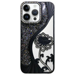 Ốp lưng điện thoại TPU mạ điện khắc rỗng hoa sen đính đá lấp lánh, dành cho iPhone 12 Pro Max, iPhone 12 Pro, iPhone 11 Pro Max, iPhone 11