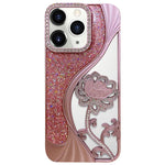 Ốp lưng điện thoại TPU mạ điện khắc rỗng hoa sen đính đá lấp lánh, dành cho iPhone 12 Pro Max, iPhone 12 Pro, iPhone 11 Pro Max, iPhone 11