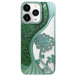 Ốp lưng điện thoại TPU mạ điện khắc rỗng hoa sen đính đá lấp lánh, dành cho iPhone 12 Pro Max, iPhone 12 Pro, iPhone 11 Pro Max, iPhone 11