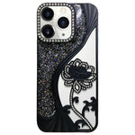 Ốp lưng điện thoại TPU mạ điện khắc rỗng hoa sen đính đá lấp lánh, dành cho iPhone 12 Pro Max, iPhone 12 Pro, iPhone 11 Pro Max, iPhone 11