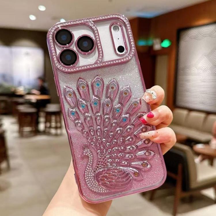 Ốp lưng điện thoại TPU mạ điện đính đá lấp lánh hình công nổi có phim bảo vệ ống kính, dành cho iPhone 17 Pro Max, iPhone 17 Pro, iPhone 17, iPhone 16 Pro Max, iPhone 16 Pro, iPhone 16 Plus, iPhone 16, iPhone 15 Pro Max