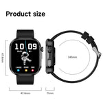 Đồng hồ thông minh GE52 màn hình cảm ứng HD 1.88 inch, gọi BT, dây silicone, hỗ trợ theo dõi sức khỏe