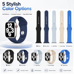 Bộ 5 dây đồng hồ thể thao silicone màu trơn xDfind, dành cho Apple Watch 42 / 44 / 45 / 46 / 49mm, dành cho Apple Watch 38 / 40 / 41 / S11 42mm