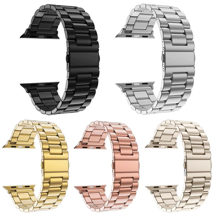 Bộ 5 dây đồng hồ thép không gỉ khóa gập ba hạt xDfind, dành cho Apple Watch 42 / 44 / 45 / 46 / 49mm, dành cho Apple Watch 38 / 40 / 41 / S11 42mm