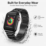 Bộ 5 dây đồng hồ thép không gỉ khóa gập ba hạt xDfind, dành cho Apple Watch 42 / 44 / 45 / 46 / 49mm, dành cho Apple Watch 38 / 40 / 41 / S11 42mm