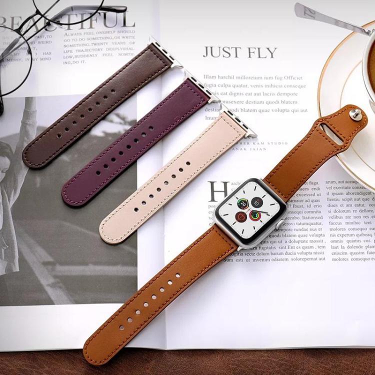 Bộ 5 dây đồng hồ da thật khóa đinh tán xDfind, dành cho Apple Watch 42 / 44 / 45 / 46 / 49mm, dành cho Apple Watch 38 / 40 / 41 / S11 42mm