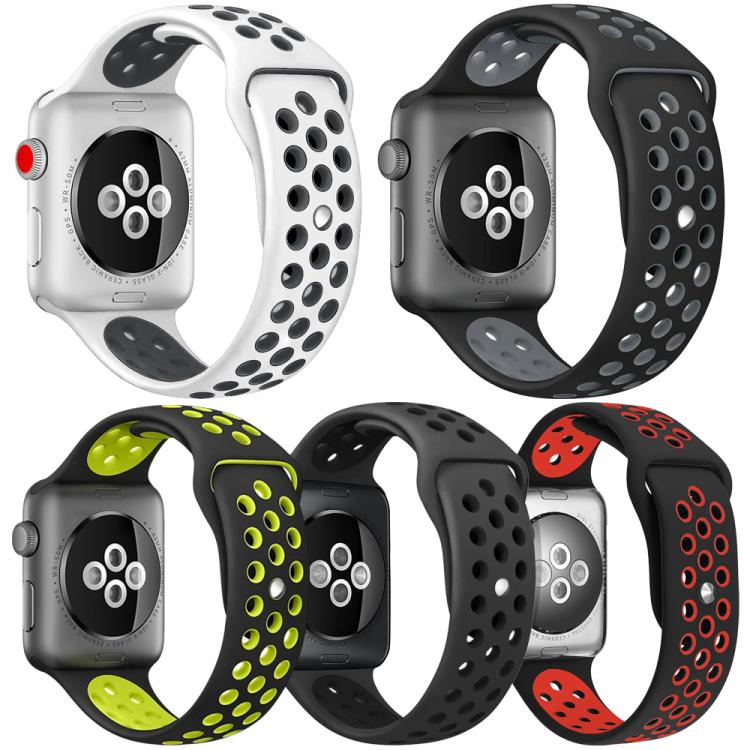 Bộ 5 dây đồng hồ thể thao silicone hai màu xDfind, dành cho Apple Watch 42 / 44 / 45 / 46 / 49mm, dành cho Apple Watch 38 / 40 / 41 / S11 42mm