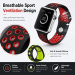 Bộ 5 dây đồng hồ thể thao silicone hai màu xDfind, dành cho Apple Watch 42 / 44 / 45 / 46 / 49mm, dành cho Apple Watch 38 / 40 / 41 / S11 42mm