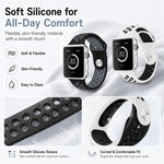 Bộ 5 dây đồng hồ thể thao silicone hai màu xDfind, dành cho Apple Watch 42 / 44 / 45 / 46 / 49mm, dành cho Apple Watch 38 / 40 / 41 / S11 42mm